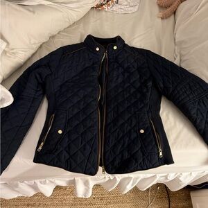 fab'rik Quilted Navy Bomber Jacket